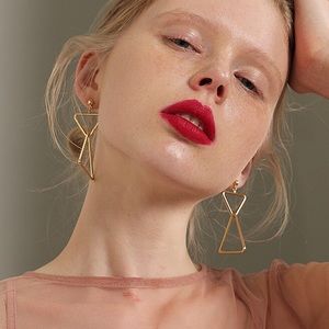 Gold Triangle earrings